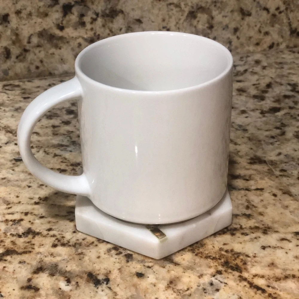 Williams Sonoma White Ceramic Mug with Gold 'J' Monogram